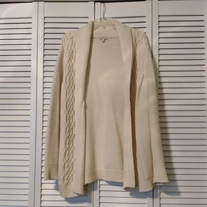 Euc Talbots Cream Cable Knit Sweater - image 1